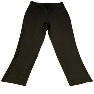 Women's Alfred Dunner Black Straight Leg Stretch Pull On Pant Size 12